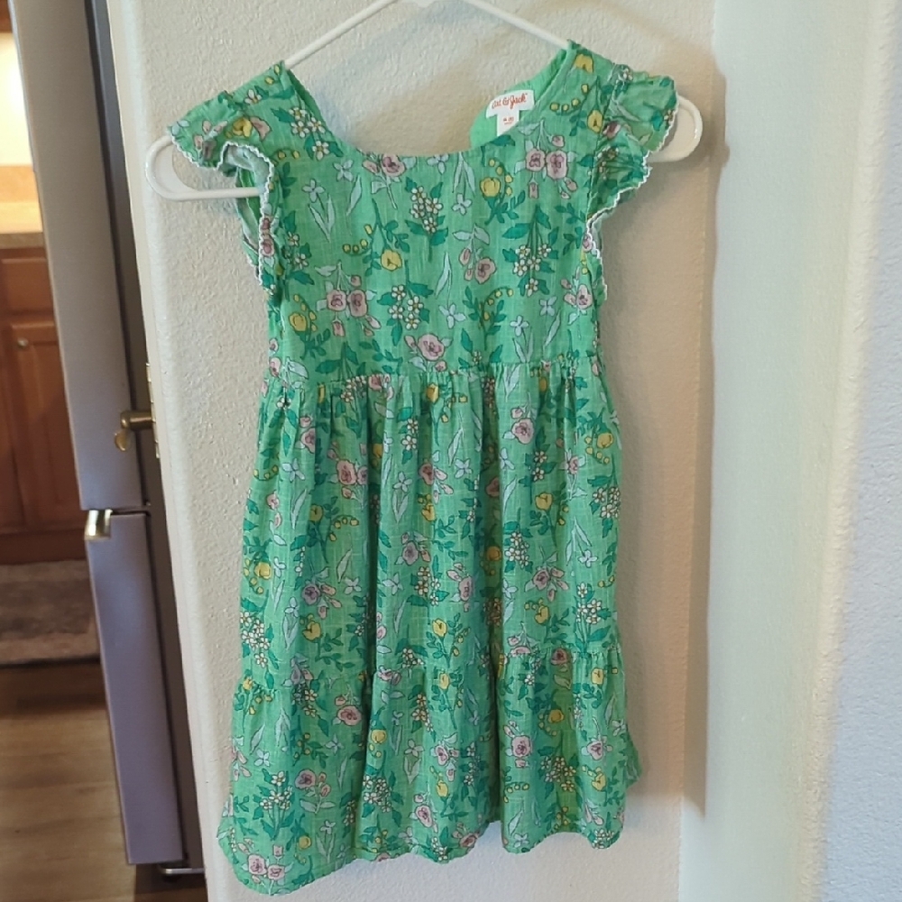 Cat & Jack Green Ruffled Tiered Sundress